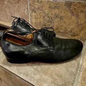 Bally Men's Haldo Leather Oxford Shoes Black 9 US made in Switzerland